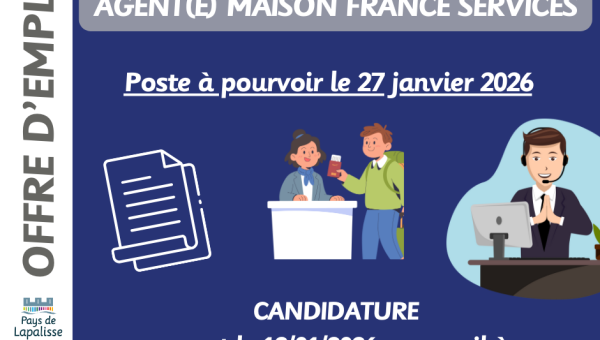Offre d'emploi Agent (e) Maison France Services